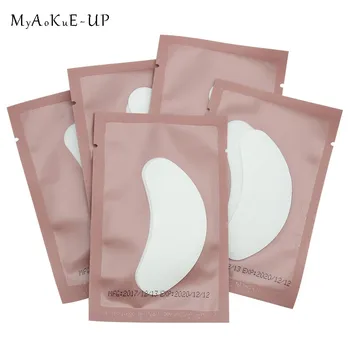 50 Par/masse Under Eye Gel Pads Makeup-Værktøjer Pink Pakning Eye Pads Eyelash Extension Øjenvipper Papir Lapper Tips Mærkat