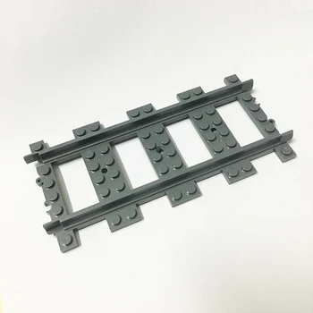 50 Stk/Masse City-Tog Tog Sporet Jernbane Lige Skinner Byggesten Sæt Mursten Model Kids Legetøj Kompatibel Legoe