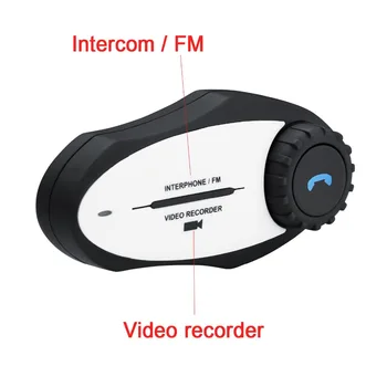 500 M Håndfri BT Interphone MP3 FM-Radio med Fuld HD 720P Video Optagelse Kameraet Motorcykel Bluetooth Headset Hjelm Intercom