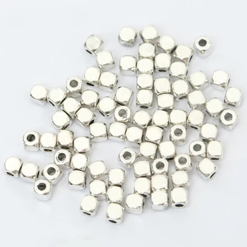 500 stk 3.5*3mm Løs Metal Perler, Cube Diy Tilbehør Til Håndarbejde Forsyninger Til Smykker Engros Hånd med at Lave Smykker Gave