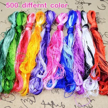 500 stykker silke broderi / Suzhou broderi tråd / almindelig farve silke tråd / små pinde i hånden broderi brodere