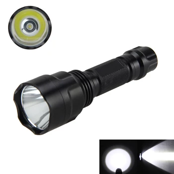 5000Lm XML T6 LED-Lys Brænder Taktisk Lommelygte Pistol/Riffel Picatinny Weaver Mount til Jagt-lanterne+18650 Batteri+Oplader