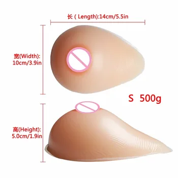 500g/parret En Kop Beige realistisk silikone bryst former brystoperation Bra Boobs bryster falske brystvorter protese transvestit Shemale