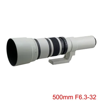 500mm f/6.3 Telefoto Fast Prime Linse + Gratis T2 Mount Adapter til Canon, Nikon, Sony, Olympus, Pentax DSLR Kamera