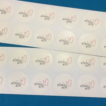 500pcs Bryllup Gave Emballage, Etiketter, 3cm Runde Kraft klistermærker Etiketter Kærlighed Klistermærker Forsegling Etiketter Til Kage/Gaver/Slik/Tasker