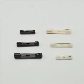 500pcs Hvid/Sort Plast sikkerhedsnåle med selvklæbende broche base for Smykker at Gøre Tre Størrelse til Rådighed