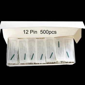 500pcs/max 0.18 mm 12 pin microblading nåle, knive Lamina Agulha Sobrancelha Tebori Microblading 12 Pontas Flex pande tatoo
