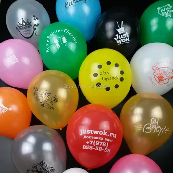 500pcs Reklame ballon udskrivning på brugerdefineret Tilpasses pearl og mat tyk 2,2 g 10