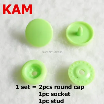 500sets Oprindelige T5 Størrelse 20 KAM Ble Plast Harpiks snaps fastener-knapperne for Baby Klud (500 sæt per farve )