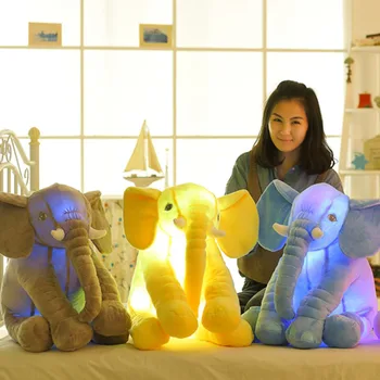 50cm 4colors Elefant Plys Legetøj Stor Størrelse Blinkende LED-Lys Elefant Toy Lysende Elefant Dukke Fyldt Kids Baby Dukke Fødselsdag