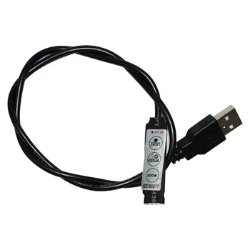 50CM USB-DM5-24V stik kabel-line Kontrol linie til RGB LED strip 3 nøgler 4 pins Skifte linje