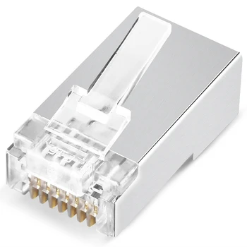 50stk 100pcs rj45-stik cat6 cat6a afskærmet ftp-rj45-stik netværk modular plug 8P8C til stp ethernet-switche modem