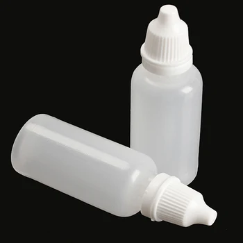 50stk 30 ml LDPE Squeezable Flydende Eye Dropper Flasker med Børnesikret låg