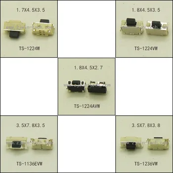 50STK/5Models Memontary Takt Skifte SMD Phone-Knappen Side skubbe Knappen Micro light touch skifte 2X4mm/3X6X3.5mm