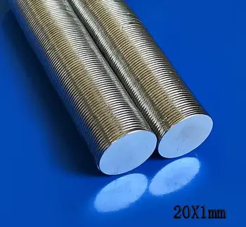 50stk Jorden Neodym Magneter NdFeB Magneet Neodimio Undervisning Magneten 20*1 Magnet 20 mm*1 mm Diameter Runde Magnet 20x1 Sjældne