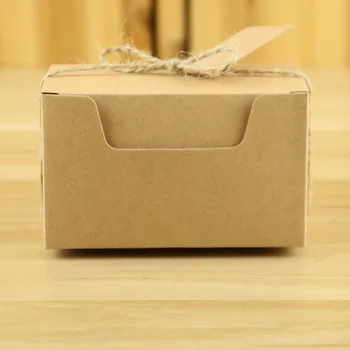 50STK Kraftpapir Æske Karton Gave Emballage til Slik Bryllup Favoriserer Bryllup Gave Til Gæsterne Nye År Box festartikler