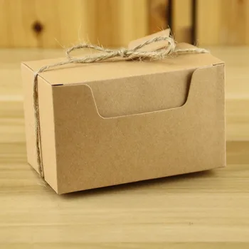 50STK Kraftpapir Æske Karton Gave Emballage til Slik Bryllup Favoriserer Bryllup Gave Til Gæsterne Nye År Box festartikler