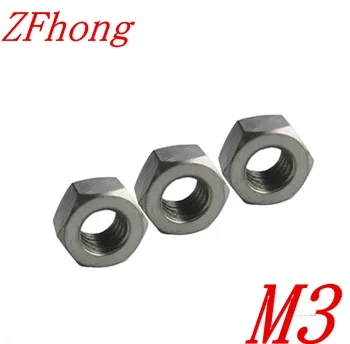 50stk m3 titanium hex nut-klasse 2