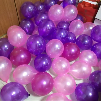 50stk/masse 10tommer 1,8 g Kvalitet Latex ballon Pearl ballon pink/lilla Romantisk Bryllup Ballon-års Fødselsdag Ferie indretning