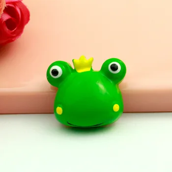 50stk/Masse 23x25mm Søde Frog Prince Harpiks Cabochonslebet Flatbacks DIY Fladskærms Tilbage til Hår Bue Center Drenge Udsmykning, Dekoration