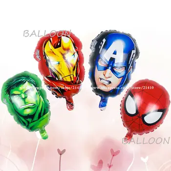 50stk/masse Captain America&Hulk&spiderman&Iron Man Folie Balloner The Avengers Helt balloner fødselsdag part Indretning toy