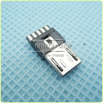 50stk/masse Communly bruge Micro-USB-5P-stik,Micro USB-5Pin Stik Halen Opladning hanstik Lodning, wire