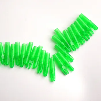 50stk/masse Grønne Plastik Pil Kærve Indre for aksel-ID 6.2 mm OD 7.8 mm Pil til Bueskydning, Jagt Skydning