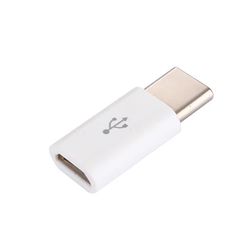 50STK/MASSE USB 3.1 Type C han til Mikro-USB-Female Adapter Omformer Stik til USB-C sort og whitel OTG V8