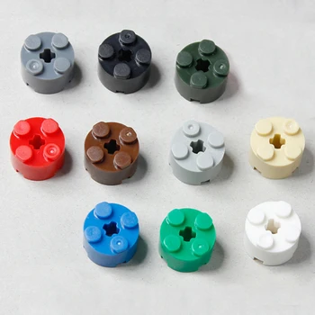 50stk Runde Klodser 2x2 DIY Oplyse MM Plast byggesten Mursten Legetøj Til Børn Kompatibel Med Legoedly Samler Partikel