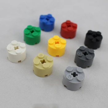 50stk Runde Klodser 2x2 DIY Oplyse MM Plast byggesten Mursten Legetøj Til Børn Kompatibel Med Legoedly Samler Partikel