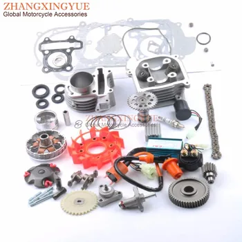 52mm Stor Bar Performance Kit & A9 Cam & AC-CDI & Fan for Kinesiske GY6 50cc Opgradere 105cc 139QMB Scooter 4T