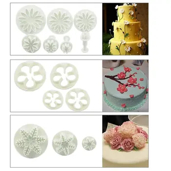 53pcs/sæt Komplet Sæt kagen Decration Værktøj Sæt Af Fondant Cake Cutter Skimmel Sugarcraft Glasur Dekoration Blomst modelværktøjer