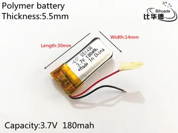 551430 501430 3,7 v 180mah li-ion-batteri LiPo Genopladeligt Batteri ion celler For Mp3-Mp4 Mp5 DIY-PAD E-bog-bluetooth headset
