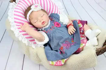 55cm Silikone Reborn Baby Doll Toy Naturtro Rigtige Touch Baby-Genfødt Sovende Nyfødt Pige Dukke Kid Spil Toy Hus Pige Brinquedos