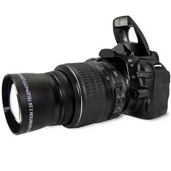 58 mm 2,0 X Professionelle Tele-Linse til Canon 5D/6D/60D/ 350D / 400D / 450D / 500D / 1000D / 550D / 600D / 1100D 18-55MM Linse