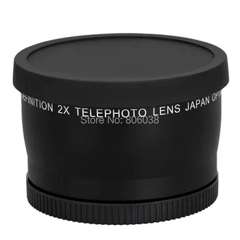58 mm 2,0 X Professionelle Tele-Linse til Canon 5D/6D/60D/ 350D / 400D / 450D / 500D / 1000D / 550D / 600D / 1100D 18-55MM Linse