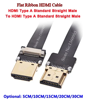 5CM/10CM/15CM/20CM/30CM Ultra Tynd HDMI Type A Kabel-Standard til HDMI Type A Standard Bånd Flade Kabel-Super Blød HDMI-Kabel