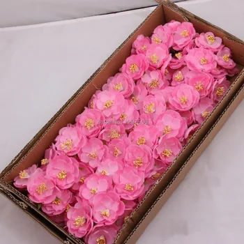 5CM stort silke roser, kunstige stof camellia med wire stamceller,diy ordninger buket tilbehør,håndled corsage, garland hår