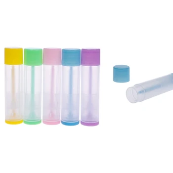 5g DIY Tom Farverige gennemsigtige læbepomade, læift rør flaske Mouth Lip Balm Stick Prøve Kosmetiske Container 100pcs/masse
