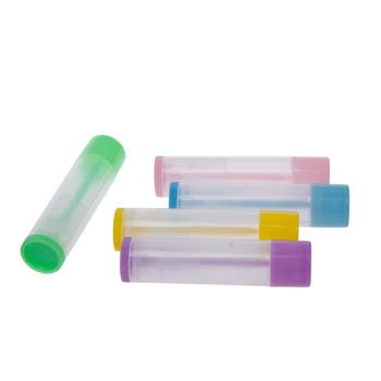 5g DIY Tom Farverige gennemsigtige læbepomade, læift rør flaske Mouth Lip Balm Stick Prøve Kosmetiske Container 100pcs/masse