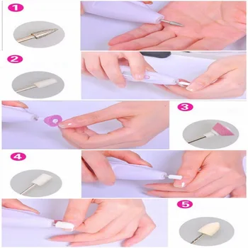 5in1 Boret Set & Elektriske Søm Elektriske Manicure Pleje Kit & Pedicure Pen-Værktøjer Sæt Bærbare Negle Bore Maskine Sat Pen
