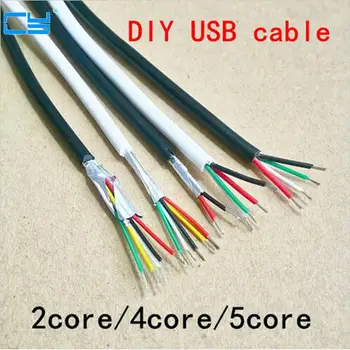 5m/10m/15/20m DIY UL2464 AWG 28 5 core-kabel til USB-Mus, Tastatur data kabel 4 dirigent ingen skjold ydre diameter
