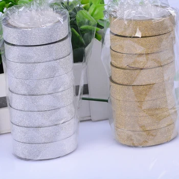 5M Glitter Washi Klistret Papir Masking Tape-Etiket Håndværk Dekorative DIY Bryllup Levering