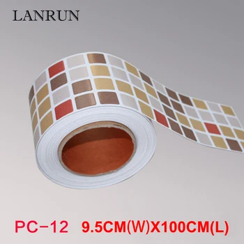 5M Talje Linje Wall Sticker Køkken Taljen Linje af Lim Badeværelse Toilet Vandtæt Lim PVC Tapet Mosaik Fliser Klistermærker