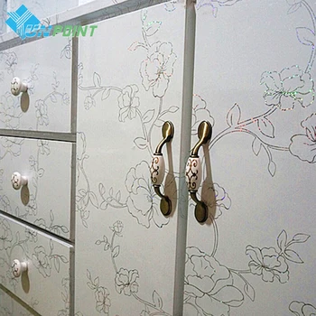 5Meters Rulle selvklæbende tapet blomst vandtæt PVC-væg papir til soveværelse, køkken, garderobe skabe vinyl klistermærke