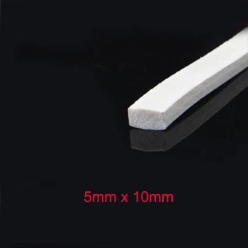 5mm x 10mm hvid dør vindue silikone skum forsegling tætningsliste