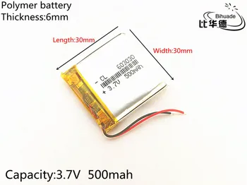 5pcs 500mAh 3,7 V 603030 Lithium Polymer Li-Po-li-ion Genopladeligt Batteri celler Til Mp3-MP4 MP5 GPS PSP mobile bluetooth