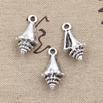 5pcs Charms conch shell 21*11*6mm Antikke Gøre vedhæng passer,Vintage Tibetansk Sølv,DIY armbånd halskæde