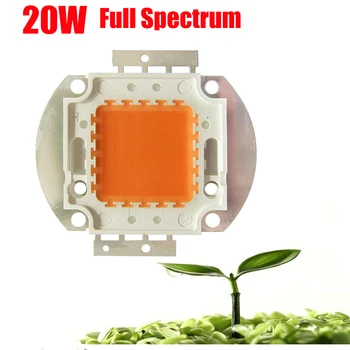 5PCS High Power 45mil 20W hele Spektret 380~840nm SMD LED Frow Chip BridgeLux Lampe Til Planten Vokser