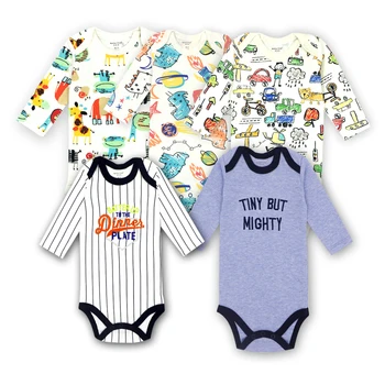 5pcs/masse Baby Bodyer Oprindelige Spædbarn Jumpsuits Efteråret Overalls af Bomuld Heldragt Dreng Piger, Baby Tøj, Set Tegnefilm Overtøj